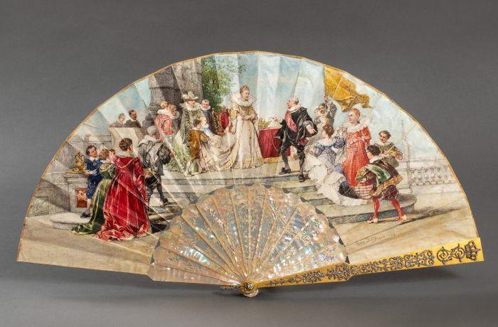 Folding Fan, Belgian, c.1881, The Fan Museum. Hélène Alexander Collection 1450